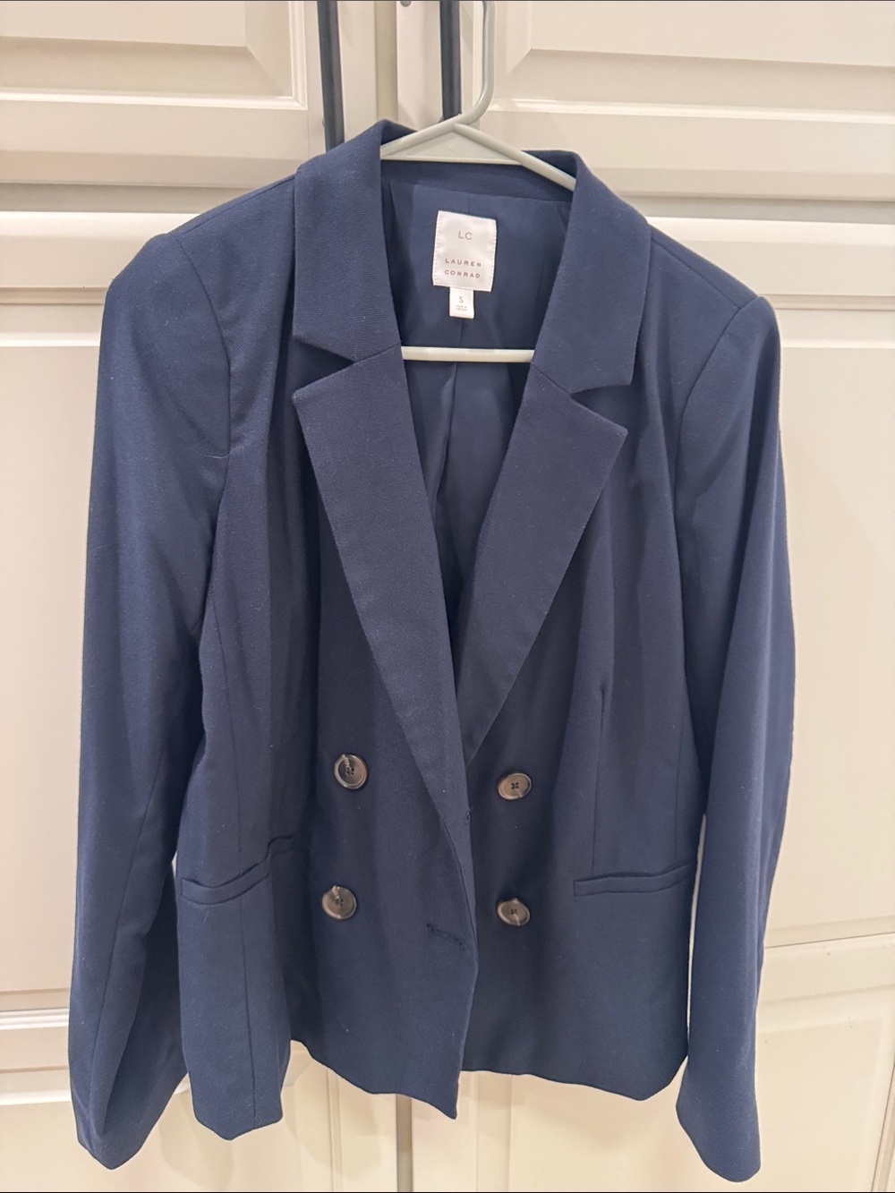 LC Lauren Conrad Navy Blazer with Double Buttons
